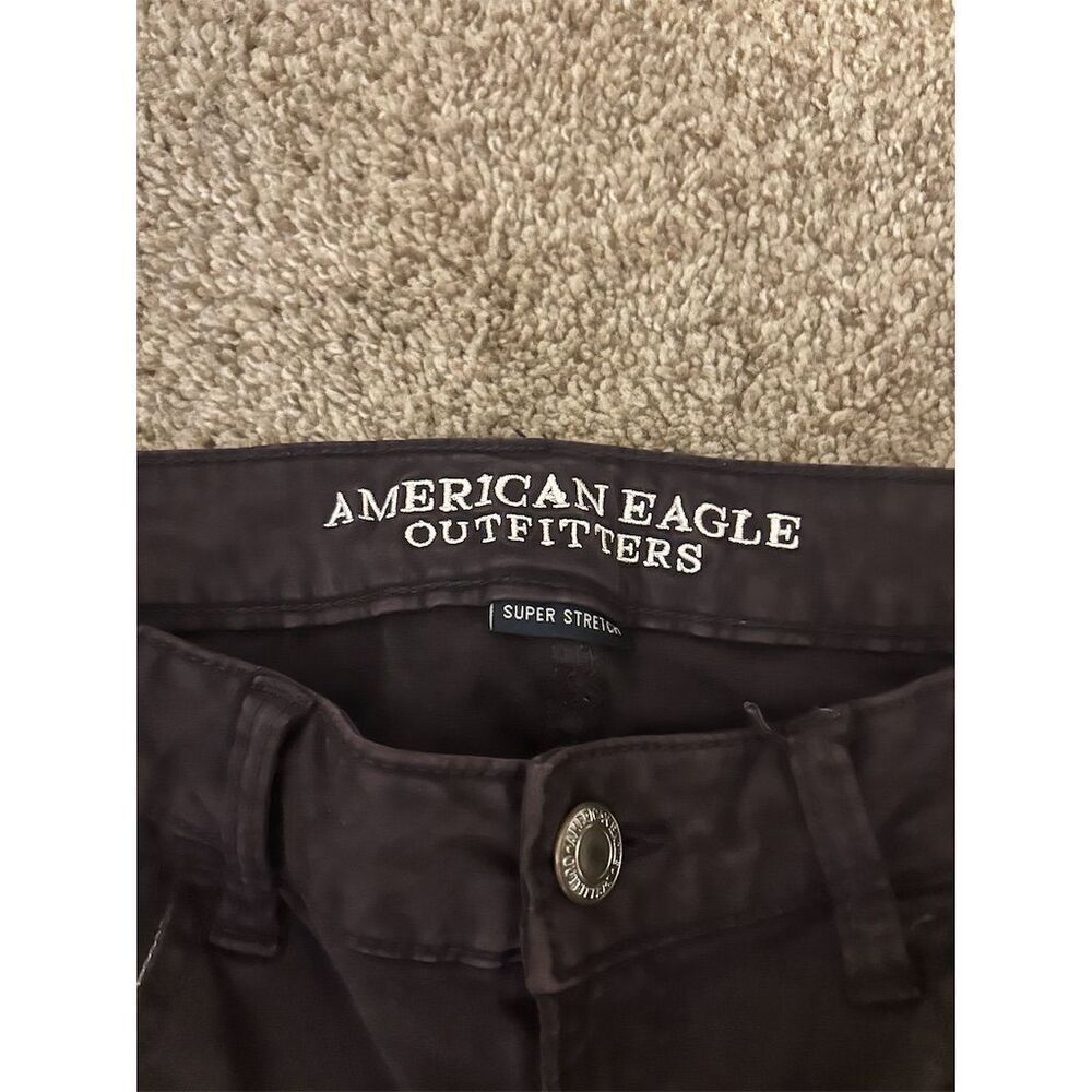American Eagle Women's Super Stretch Skinny Jeans Dark Purple Size 8
#044 - Picture 5 of 7